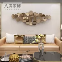 现代轻奢不锈钢墙面壁饰客厅沙发背景墙装饰品酒店样板间软装壁挂 三维工匠 180*55cm钛金