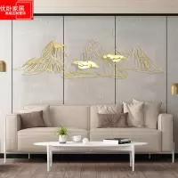 中式金属壁饰铁艺壁挂创意墙面假山装饰客厅沙发背景墙上立体挂饰 三维工匠 尺寸颜色可定制