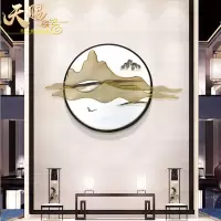 新中式客厅沙发背景墙装饰酒店玄关壁饰现代金属铁艺壁挂餐厅墙饰 三维工匠 80*55cm
