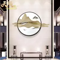 新中式客厅沙发背景墙装饰酒店玄关壁饰现代金属铁艺壁挂餐厅墙饰 三维工匠 支持定制
