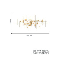 北欧式轻奢金属立体铁艺壁饰卧室客餐厅房间沙发背景墙面装饰挂件 三维工匠 150*5*69cm
