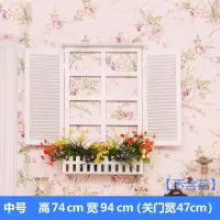家居饰品地中海风格假窗欧式假窗户壁挂田园电表箱壁饰墙面装饰 三维工匠 白色中号不带半圆