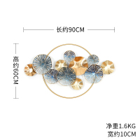 轻奢创意玄关金色铁艺壁挂墙饰新中式客厅沙发背景墙面装饰挂饰 三维工匠 《简》蓝M(送蝴蝶壁饰X2)