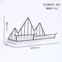 客厅墙面装饰置物架北欧式ins壁饰壁挂墙饰创意铁艺卧室墙壁挂件 三维工匠 黑色
