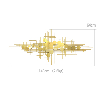北欧客厅轻奢壁饰金属墙饰沙发背景墙挂件现代简约挂饰卧室装饰品 三维工匠 壁饰-《守恒》加大号
