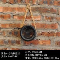 复古个性墙壁壁挂墙面装饰品咖啡服装店铺墙饰置物架仿真植物挂件 三维工匠 红中号壁饰