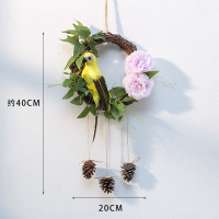 花环装饰壁挂墙壁挂件墙上客厅挂墙房间墙饰壁饰室内饰品创意家居 三维工匠 小鸟+松鼠15+20CM尺寸不大