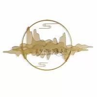 中式金属壁饰创意家居客厅背景墙面装饰铁艺山影玄关墙饰装饰挂件 三维工匠 B款160*102CM