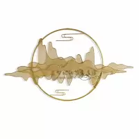 中式金属壁饰创意家居客厅背景墙面装饰铁艺山影玄关墙饰装饰挂件 三维工匠 定制尺寸