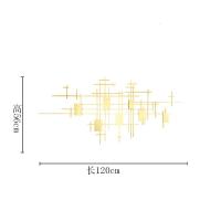 轻奢墙面装饰壁饰壁挂铁艺挂件现代客厅样板间背景墙墙上墙饰挂饰 三维工匠 120*56cm