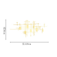 轻奢墙面装饰壁饰壁挂铁艺挂件现代客厅样板间背景墙墙上墙饰挂饰 三维工匠 150*70cm