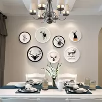 创意餐厅墙面电视背景墙上装饰品室内店铺挂墙壁挂件ins挂饰墙饰 三维工匠 火烈鸟-白原款壁饰