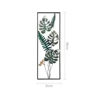 美式立体仿真绿植壁挂饰创意客厅家居玄关过道铁艺壁饰墙面装饰 三维工匠 A款