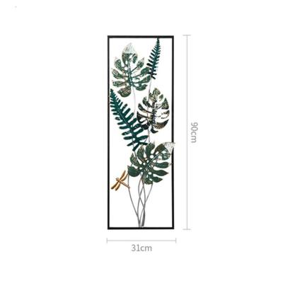 美式立体仿真绿植壁挂饰创意客厅家居玄关过道铁艺壁饰墙面装饰 三维工匠 A款