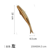 新中式墙壁挂件玄关背景墙饰陶瓷壁饰卧室鱼立体墙上创意墙面装饰 三维工匠 白色莲花小