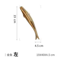 新中式墙壁挂件玄关背景墙饰陶瓷壁饰卧室鱼立体墙上创意墙面装饰 三维工匠 睡莲套餐1