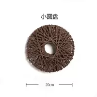 新中式墙面壁挂立体壁饰创意客厅玄关背景墙饰圆盘花艺装饰品挂件 三维工匠 中圆盘咖色