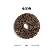 新中式墙面壁挂立体壁饰创意客厅玄关背景墙饰圆盘花艺装饰品挂件 三维工匠 小圆盘咖色