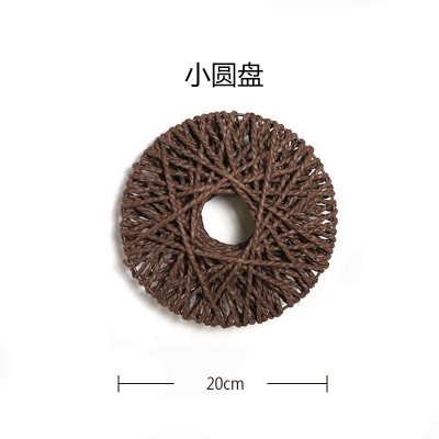 新中式墙面壁挂立体壁饰创意客厅玄关背景墙饰圆盘花艺装饰品挂件 三维工匠 方形白色大号