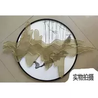 铁艺新中式玄关壁饰酒店背景墙挂件装饰金属创意家居客厅墙饰壁挂 三维工匠 定制(颜色可选)