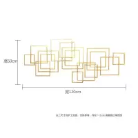 简约现代客厅玄关轻奢风沙发背景墙墙面装饰挂件金属铁艺壁挂壁饰 三维工匠 120*52cm