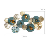 美式客厅沙发轻奢金属背景墙创意挂件卧室家居墙上装饰品铁艺壁饰 三维工匠 壁饰-15410(加大号)