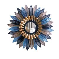 法式餐厅挂件玄关轻奢风墙壁客厅背景墙上太阳镜墙饰壁挂墙面装饰 三维工匠 B款直径70cm壁饰