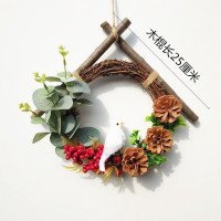 干树枝环创装饰品墙上diy创意壁挂墙面装饰挂件卧室墙壁挂饰壁饰 三维工匠 创意壁饰组合款(2号)