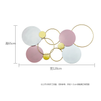 北欧风格创意客厅沙发背景墙墙面装饰挂件金属创意卧室床头墙饰 三维工匠 135*74壁饰