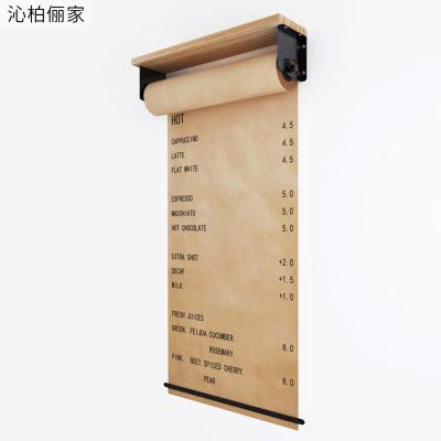 咖啡店装饰标记记录纸网红儿童墙上涂鸦绘画板店铺装修墙饰牛皮纸 三维工匠 特大号(架子130cm牛皮纸50米)壁饰