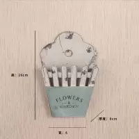 美式复古怀旧木艺壁饰壁挂客厅墙上饰品家居墙壁仿真花装饰花盆 三维工匠 M-17款随机送花