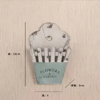 美式复古怀旧木艺壁饰壁挂客厅墙上饰品家居墙壁仿真花装饰花盆 三维工匠 M-18款随机送花