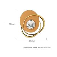 沙发背景墙餐厅墙面铁艺轻奢金属壁饰客厅墙壁挂件装饰镜现代墙饰 三维工匠 桔色65/60CM