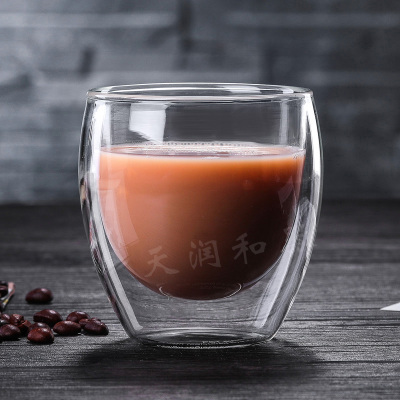 耐热加厚玻璃杯花茶杯泡茶杯过滤内胆办公杯家用水杯 三维工匠 加厚草帽杯400三件杯