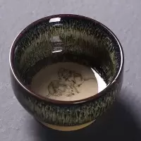 十二生肖功夫茶杯建盏主人杯单杯子窑变茶具品茗杯单个陶瓷小茶盏 三维工匠 茶杯生肖[鼠]