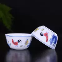 景德镇茶杯陶瓷单个茶盏主人杯单杯品茗杯明成化斗彩鸡缸杯2.8亿 三维工匠 A款大号