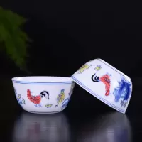 景德镇茶杯陶瓷单个茶盏主人杯单杯品茗杯明成化斗彩鸡缸杯2.8亿 三维工匠 B款大号