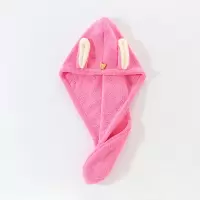 干发帽女可爱吸水速干儿童成人擦头发毛巾包头巾浴帽干发巾 三维工匠 粉色;25*65cm
