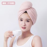 日本双层加厚女浴帽干发帽吸水速干3分钟网红款可爱韩国抖音 三维工匠 墨绿[双层加厚升级款]
