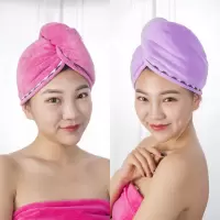 干发帽女可爱吸水速干加厚毛巾浴帽擦头发包头巾长发洗头 三维工匠 玫红束发带
