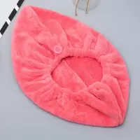 干发帽女包头巾加厚吸水擦头长发包头发的毛巾可爱浴帽干发帽 三维工匠 紫色[1条]