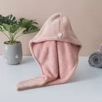 干发帽女吸水速干擦头发毛巾可爱浴帽加厚女包头巾强吸水干发帽 三维工匠 蔚蓝色干发帽