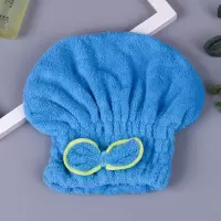 可爱蝴蝶结浴帽干发帽加厚洗头擦头发速干毛巾吸水 三维工匠 红色
