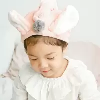 兔耳朵亲子干发帽女加厚干发巾可爱吸水包头短发速干毛巾浴帽 三维工匠 兔耳朵干发帽(儿童款)
