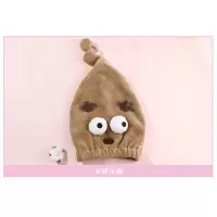 浴帽可爱干发巾天然珊瑚绒吸水性好干发帽速干柔软透气大浴巾 三维工匠 绿色恐龙干发帽