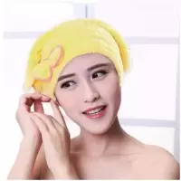 浴巾干发帽头发快干毛巾帽擦包头强吸水速干加厚长洗头浴帽女。 三维工匠 黄色《新品》
