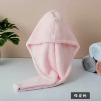 干发帽女吸水速干头巾浴帽加厚毛巾可爱长发擦包头发干发 三维工匠 加厚墨灰色+橘红色