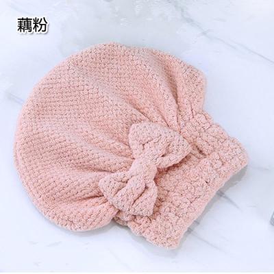 可爱加厚干发帽女擦头发包头发的吸水速干毛巾长发浴帽干发巾 三维工匠 藕粉