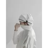 ins北欧白色珊瑚绒纽扣洗澡成人加厚吸水速干巾干发帽包头巾浴帽 三维工匠 白色干发帽白纽扣