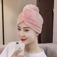 加厚干发帽女超吸水速干包头巾抖音网红洗澡干发长发毛巾浴帽 三维工匠 绣星球奶白色加厚155克